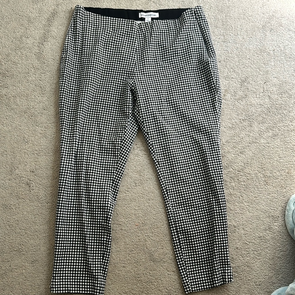 Black gingham skinny pants Size 18